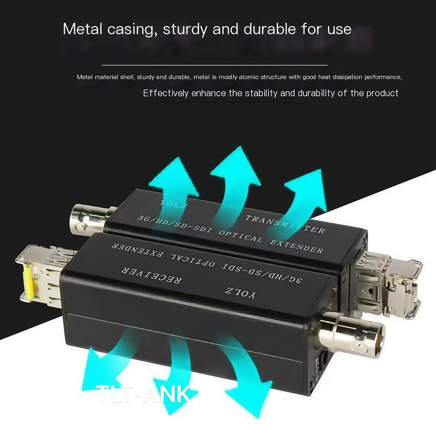 Mini 1080P 3G HD SDI BNC a convertidor de Audio de medios ópticos de fibra HD SDI sobre extensor de transceptor de vídeo de fibra óptica 20km
