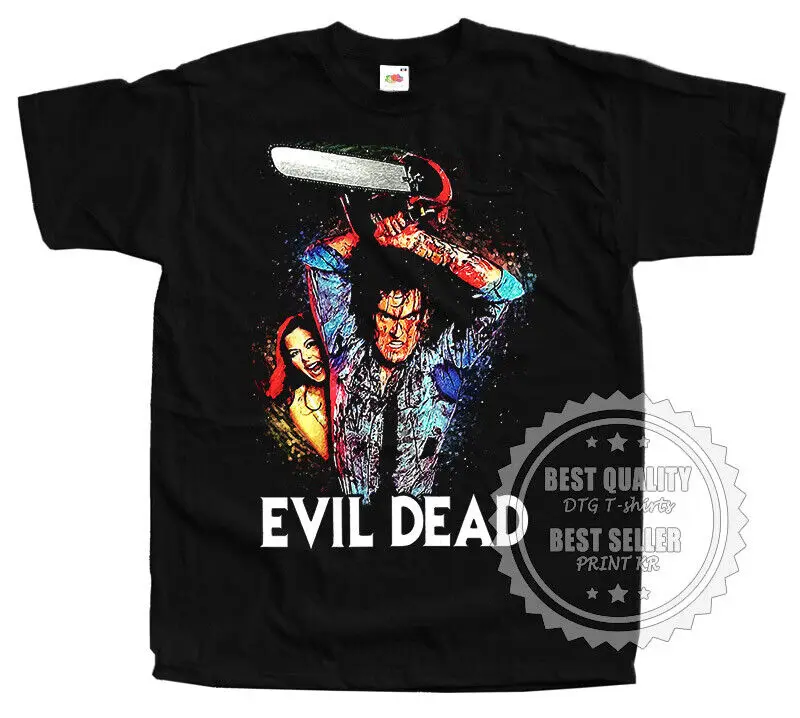 

Evil Dead V6 T SHIRT Horror Movie Poster BLACK Sizes S to 5XL