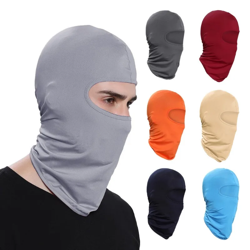 Cycling Balaclava Thin Breathable Full Face Neck Protection Windproof Dustproof Sun Shield for Motorcycle Bicycle Outdoor