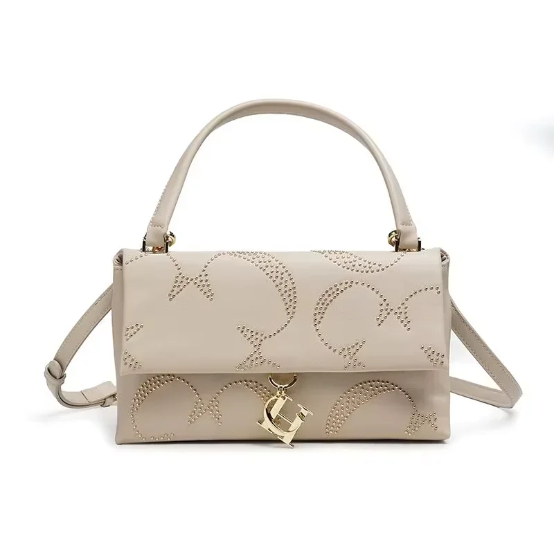 حقيبة كروس نسائية فاخرة من CH، إكسسوارات أجهزة سلسلة ذهبية كلاسيكية، حقيبة كتف نسائية من الجلد بتصميم عصري