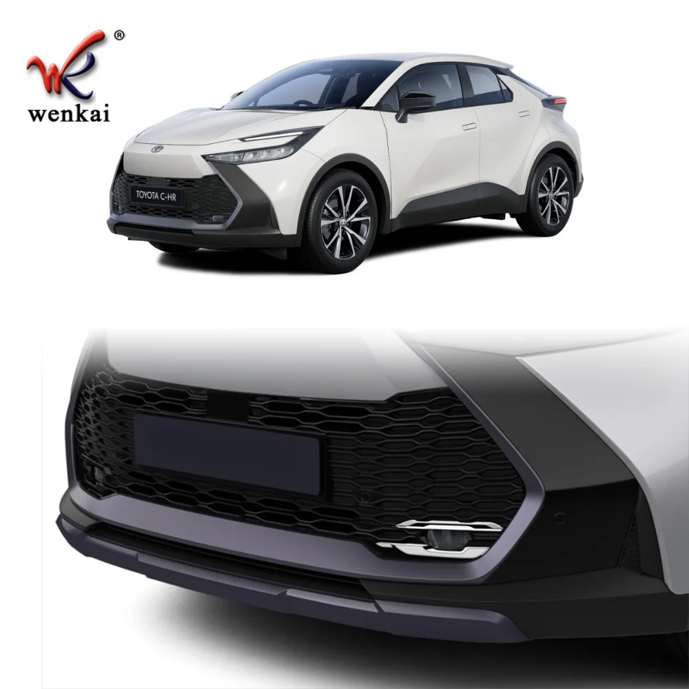 For Toyota CHR C-HR 2024 2025 ABS Black  Lower Bumper Guard Decorative Car Styling  Front fog lamp decorative frame