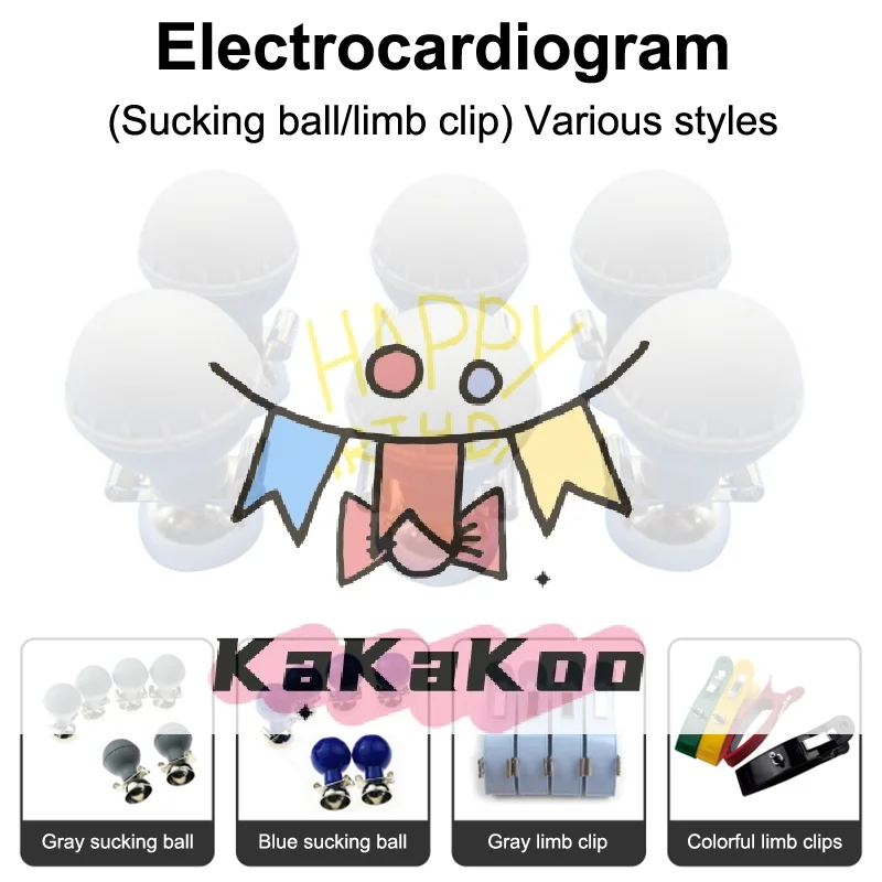 

Full Set Chest Suction Ball & Limb Clamp Clip ECG Electrodes Dual Or Multi-Function EKG Electrode For ECG Machine Adult Use
