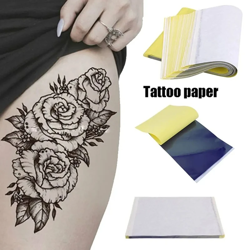 

1Box/100Pcs Carbon Thermal Stencil Tattoo Transfer Paper Copy Paper Tracing Paper Professional Tattoo Accesories