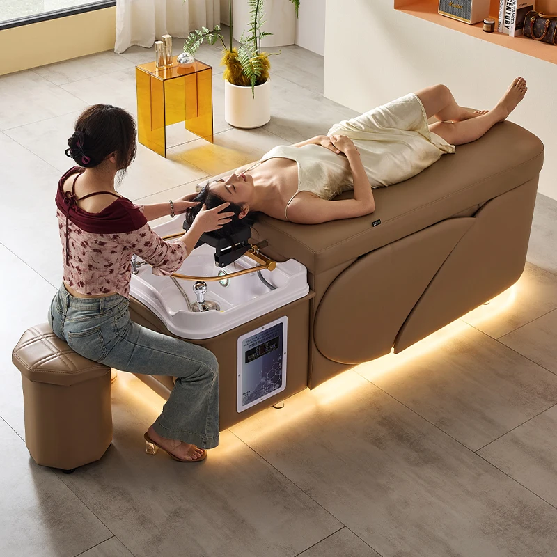 

Thai Head Therapy Shampoo Chair Water Circulation Fumigation Hair Salon Beauty Salon Face Washing Bar Massage Ear Cleaning Bed