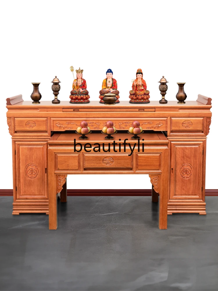 

Buddhist hall offering incense case Modern light luxury Buddhist niche New Chinese-style Guangong Buddhist platform