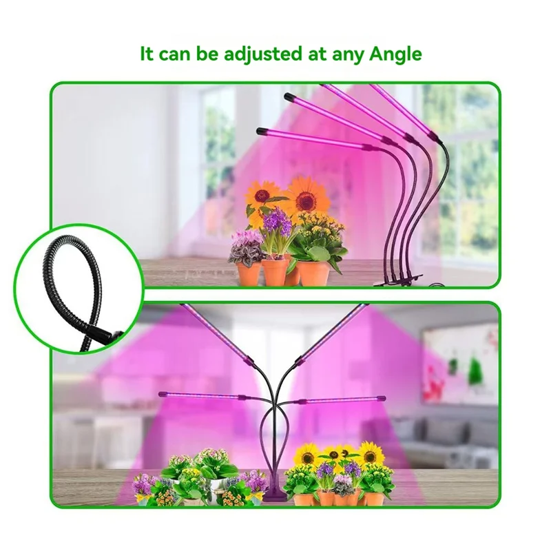 Fresh USB LED Plant Grow Light Indoor Garden Dimmable Levels Grow Light Full Spectrum Timer Setting Hydroponic Greenhouse