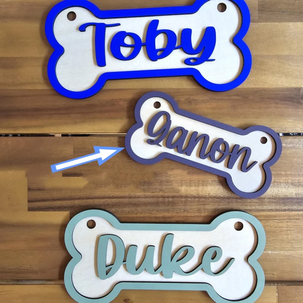 Custom Dog Tag - Personalized Large-Size Wooden Name Laser Engraved DIY Pet Accessory for Big Dogs, Daily Use & Pet Lover Gifts image 4