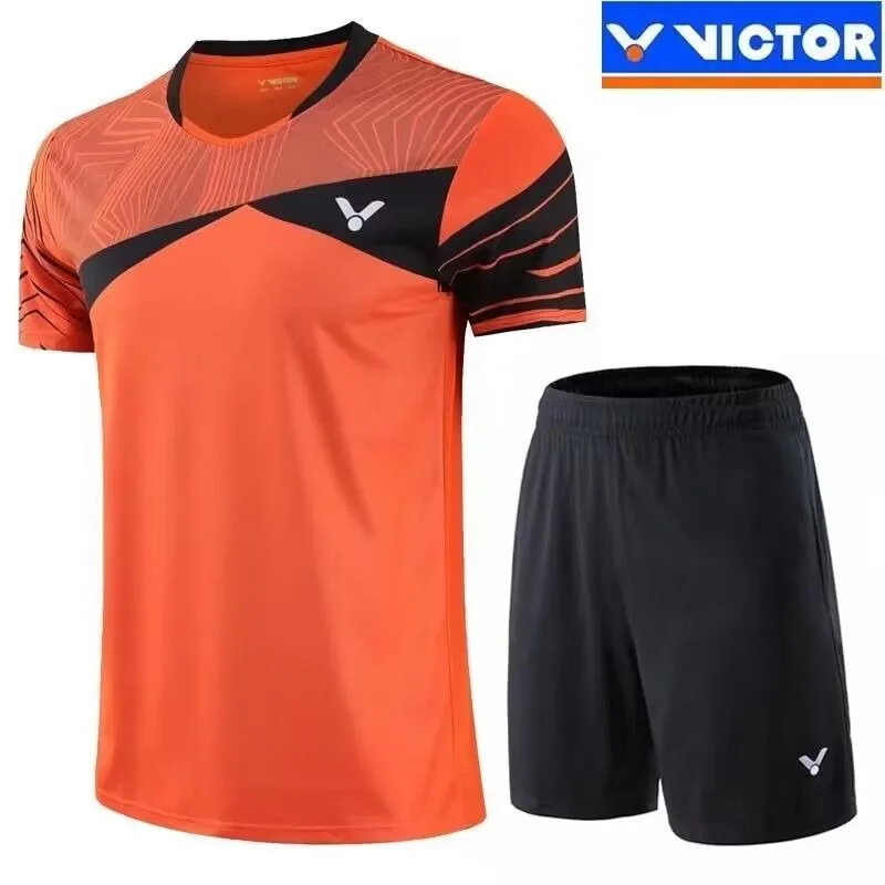 قميص تنس الريشة سريع الجفاف للرجال والنساء ، بدلة للجولف وتنس الطاولة ، ملابس خارجية ، قميص رياضي ، علامة تجارية فاخرة