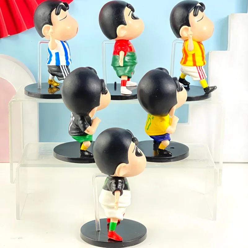 Crayon Shin-chan Sport Series Anime Figurine Car Decoration Model Toy for Friends or Children Gifts