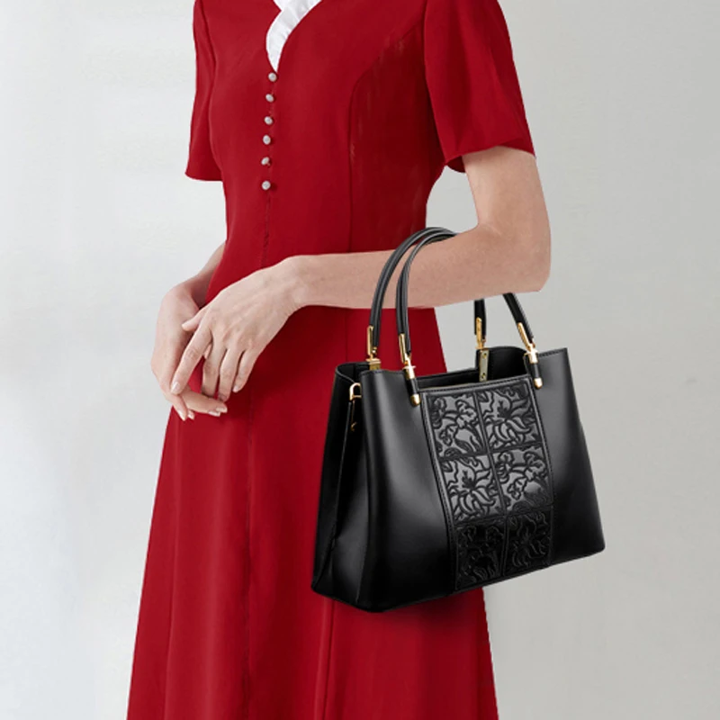 Luxury Handbag Fashion Large Capacity Soft PU Leather Women Shoulder Crossbody Bag Leisure Designer Ladies Handbag