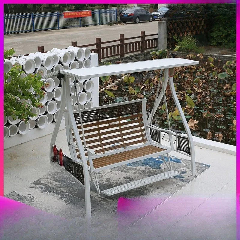 OEMOutdoor Cast Aluminum Swing Courtyard Garden Hotel Balcony Internet celebrity Rocking Chair Outdoor Pool Terrace Leisure