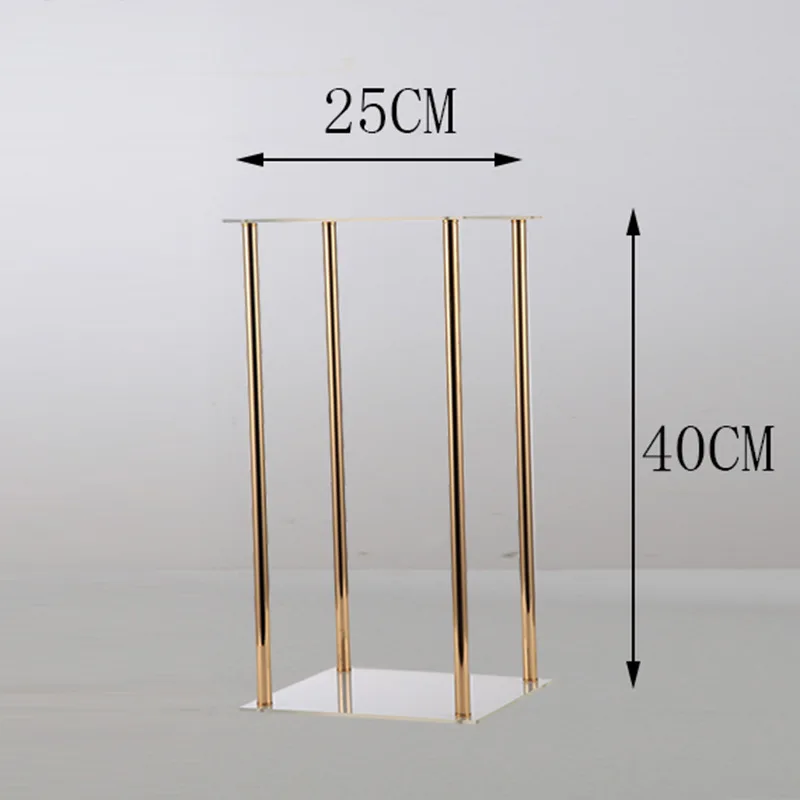 4 PCS  Acrylic Plinth Iron Stand Flower Dessert Table Wedding Table Centerpieces Ornaments Metal Garland Cake Decorating Holder