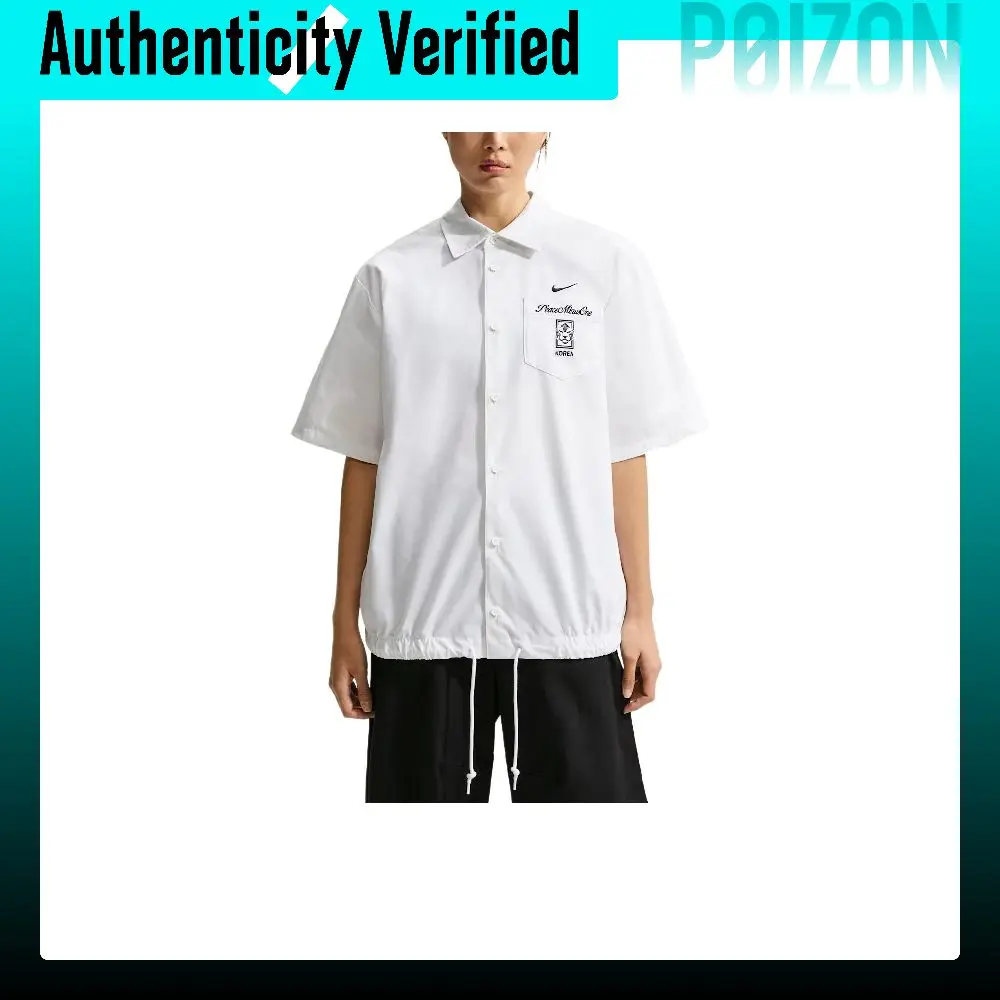 Nike X Peaceminusone Shirts Men's White Lapel Moderate Other IM3219-100