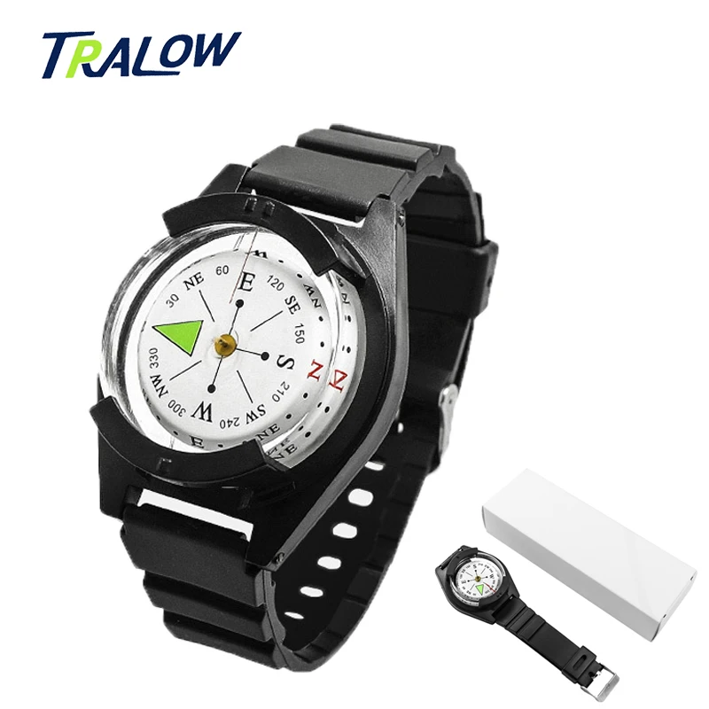 

TRALOW Portable Precision Diving Compass with Silicone Strap,for Outdoor Travel,Diving,Camping,Hiking,Cross-Country,Orienteering