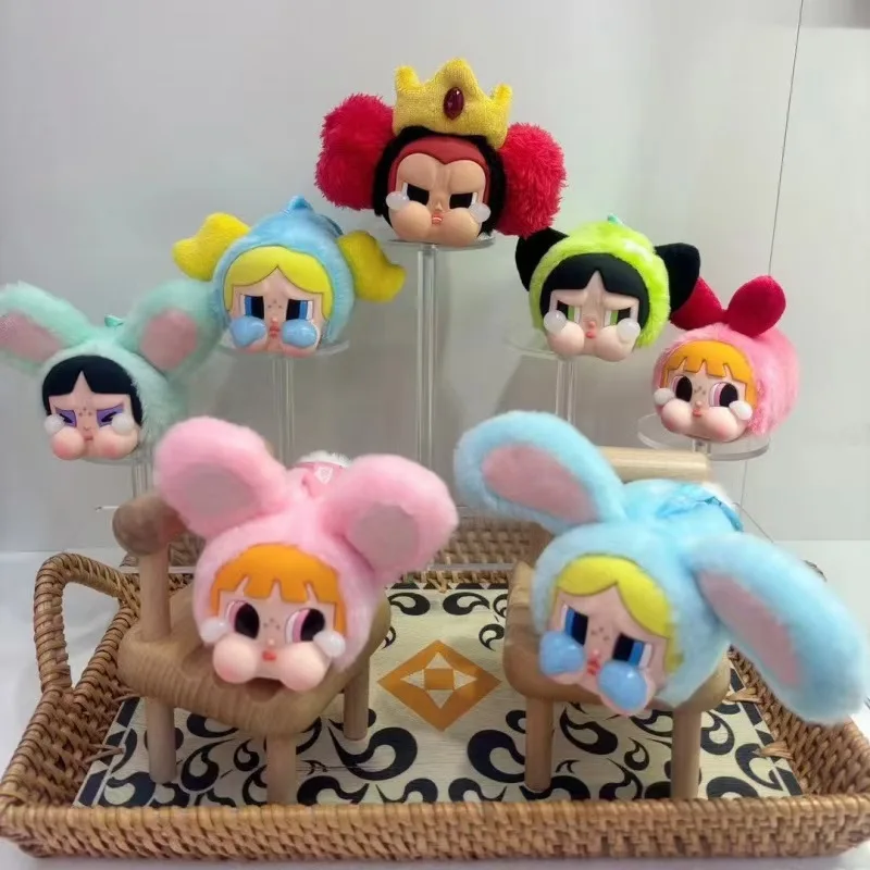 

New Hot Sale Crybaby Girl Vinyl Face Plush Anime Figure Powerpuff Girls Blind Box Random Style Kawaii Ornament Friend Gift