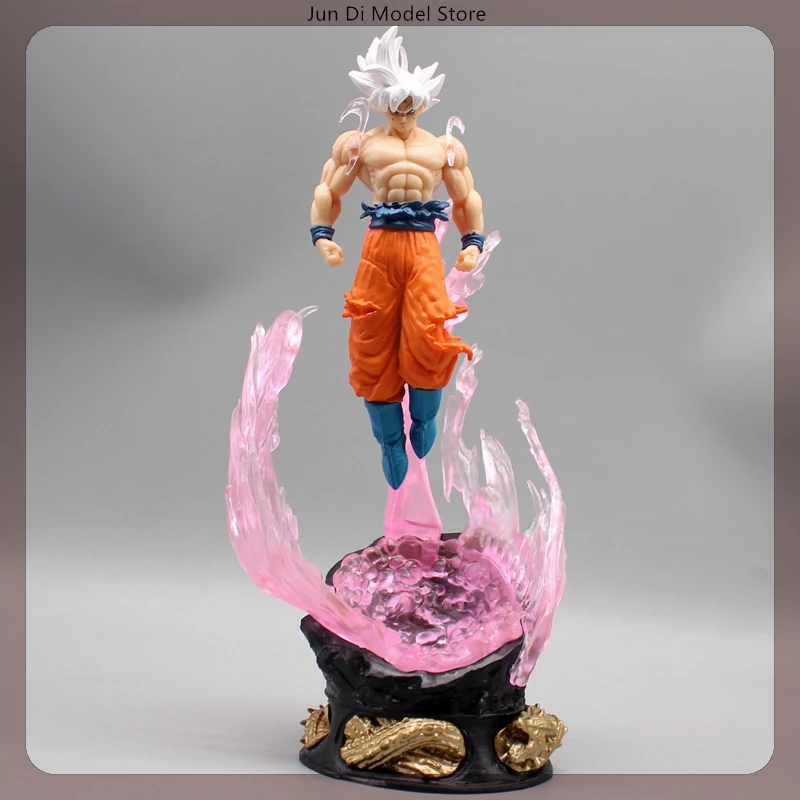 

23.5cm Dragon Ball Goku Ultra Instinct Anime Action Figure Model Statue Boys Collection Desktop Decoration Ornament Toys Gifts