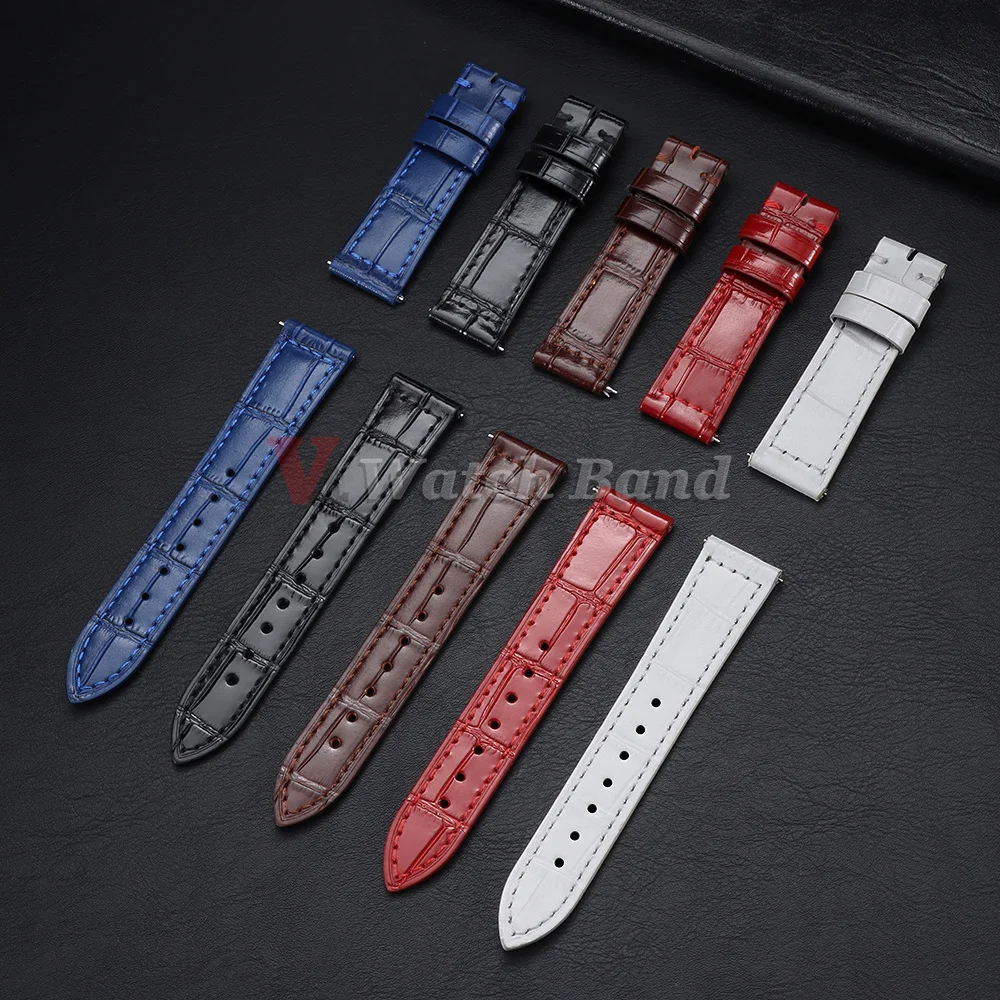 Watch Strap 18mm 23mm 26mm for Franck Muller Cowhide Dark Brown Bamboo Pattern Watchbands Vintage Racing Leather Watch Straps