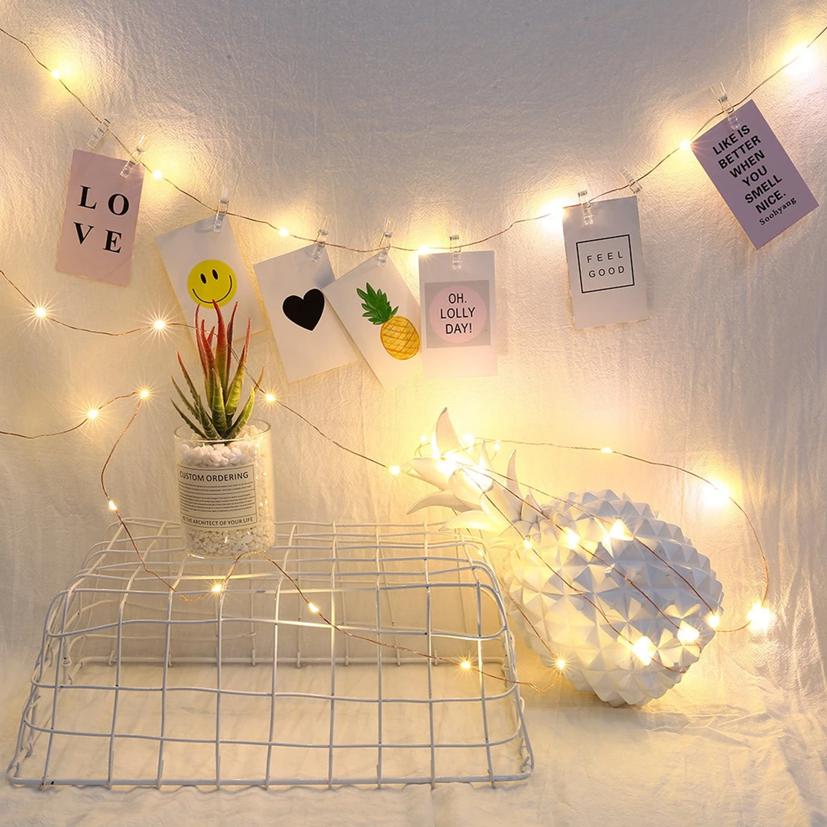 Rustic  Photo Clip Fairy String Light Wedding Birthday Decoration Kids Birthday Party Gifts Decor Wedding Party Supplies