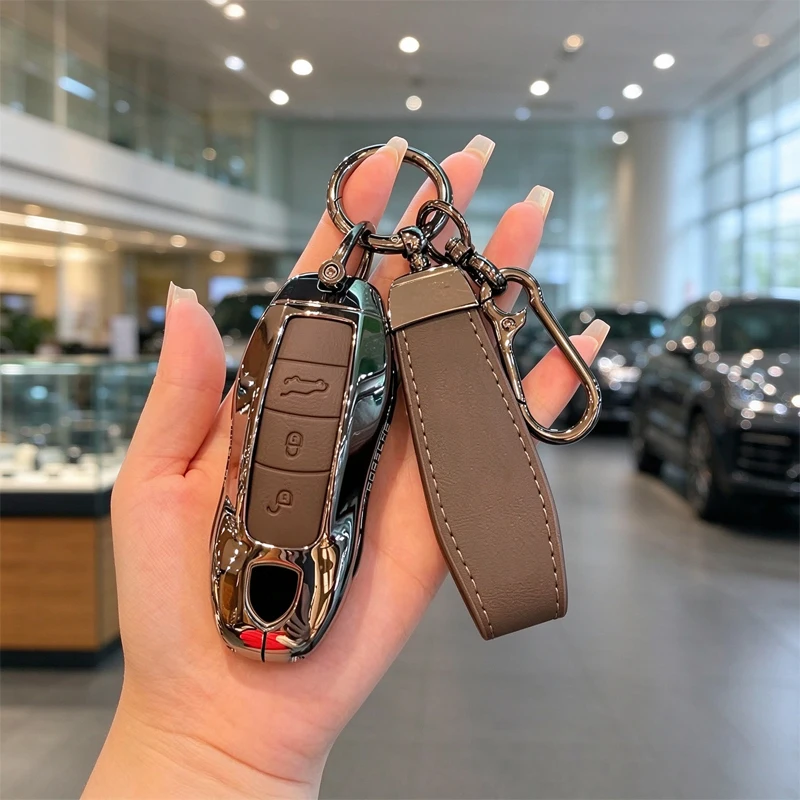 Beschermhoes voor autosleutel, geschikt voor Porsche Panamera 911/922 Taycan 718, beschermhoes voor de afstandsbediening.