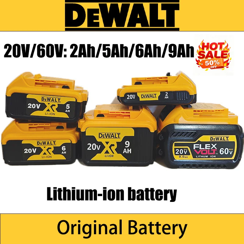 DEWALT Bestseller-Akku, stabiler Strom, Elektrowerkzeug-Akku, DCB205/DCB206/DCB202, kompatibel mit Ladegeräten für mehrere Modelle im Lieferumfang enthalten