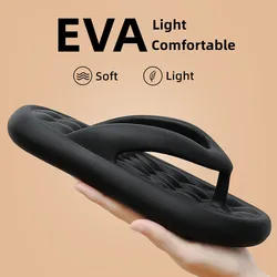 Women Men Flip-flops Summer Beach Sandals Bathroom Anti-Slip Slippers Breathable Casual Shoes Thick EVA Soft Sole Comfort Slides
