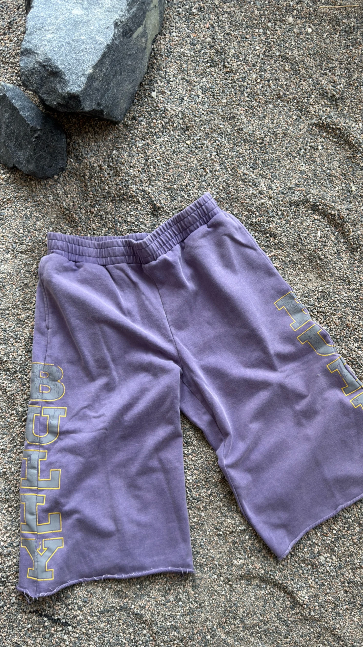 Y2K Retro Drawstring Shorts Print Reflective Distressed Bermuda Shorts American Casual Streetwear Unisex Baggy Sweatpants
