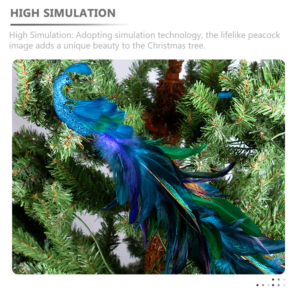 

1pcs Long Tail Hanging Ornament Simulation Bird Clip For Christmas Tree Decor Artificial Bird Home Party