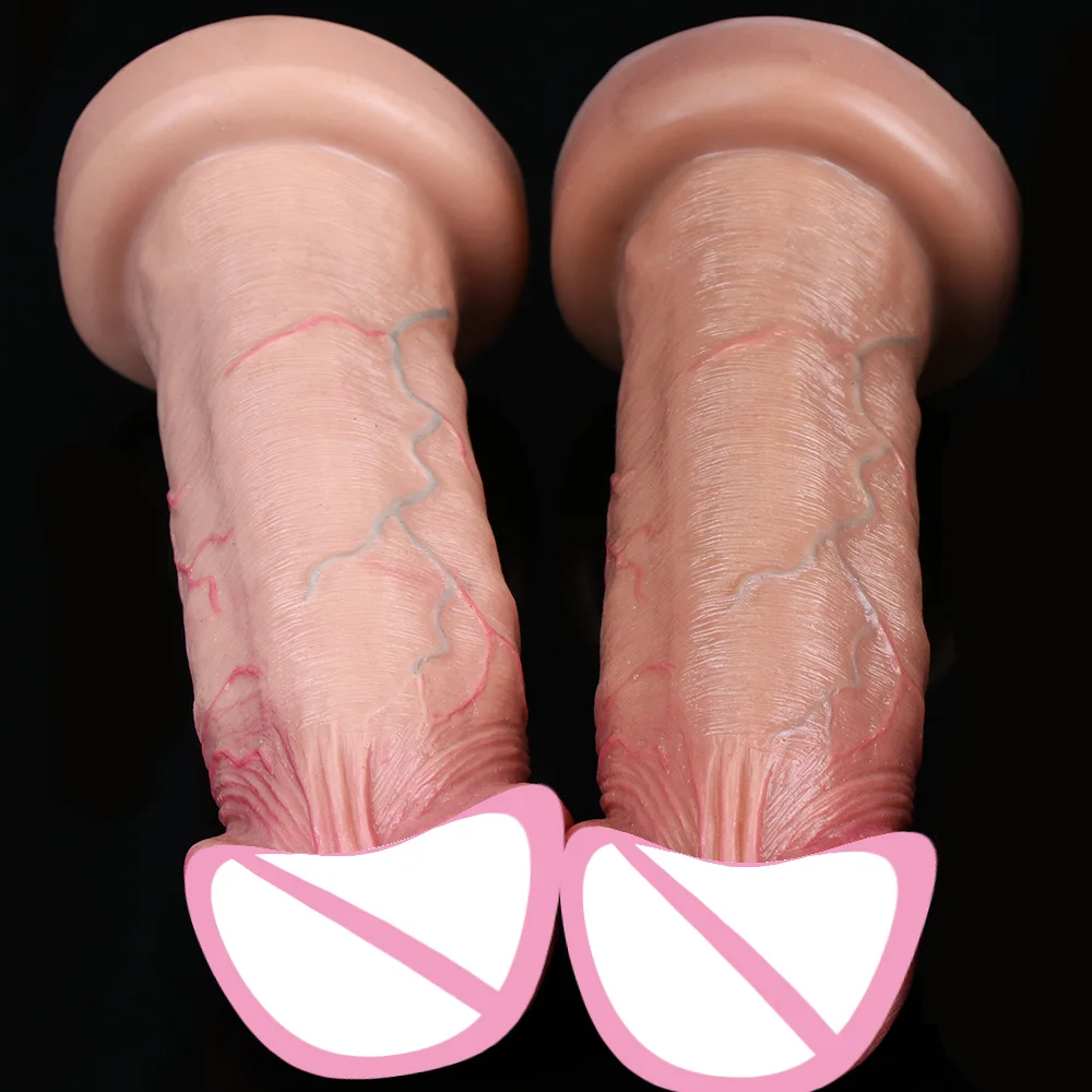 Enorme consolador realista, glande grande para mujeres, silicona gruesa, pene grande, ventosa, Vagina, Anal, punto G, masturbación, Juguetes sexuales para adultos