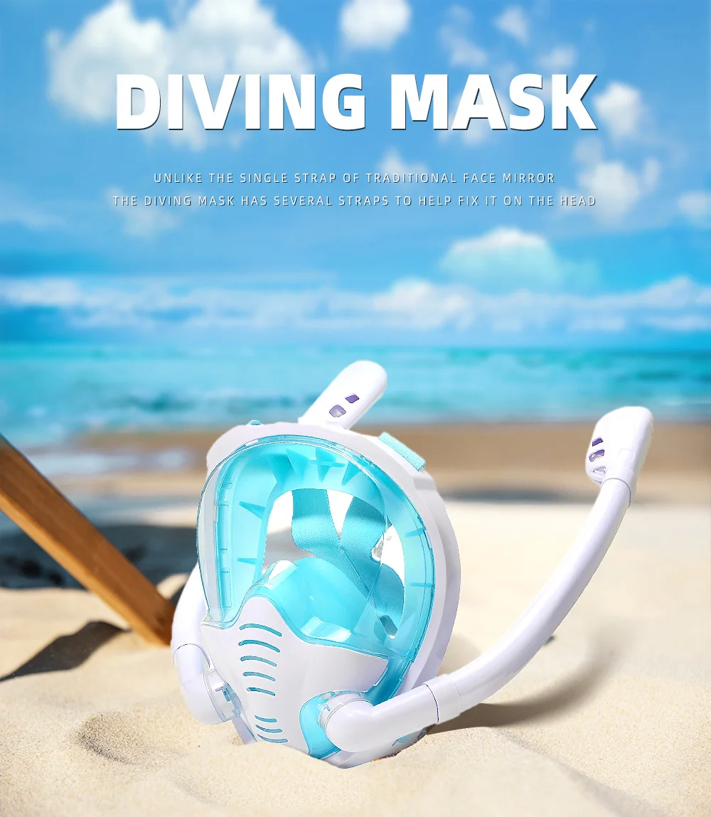Maschera da sub ovale in silicone per lo snorkeling Comodi Maschera da sub ovale in silicone per lo snorkeling Comodi