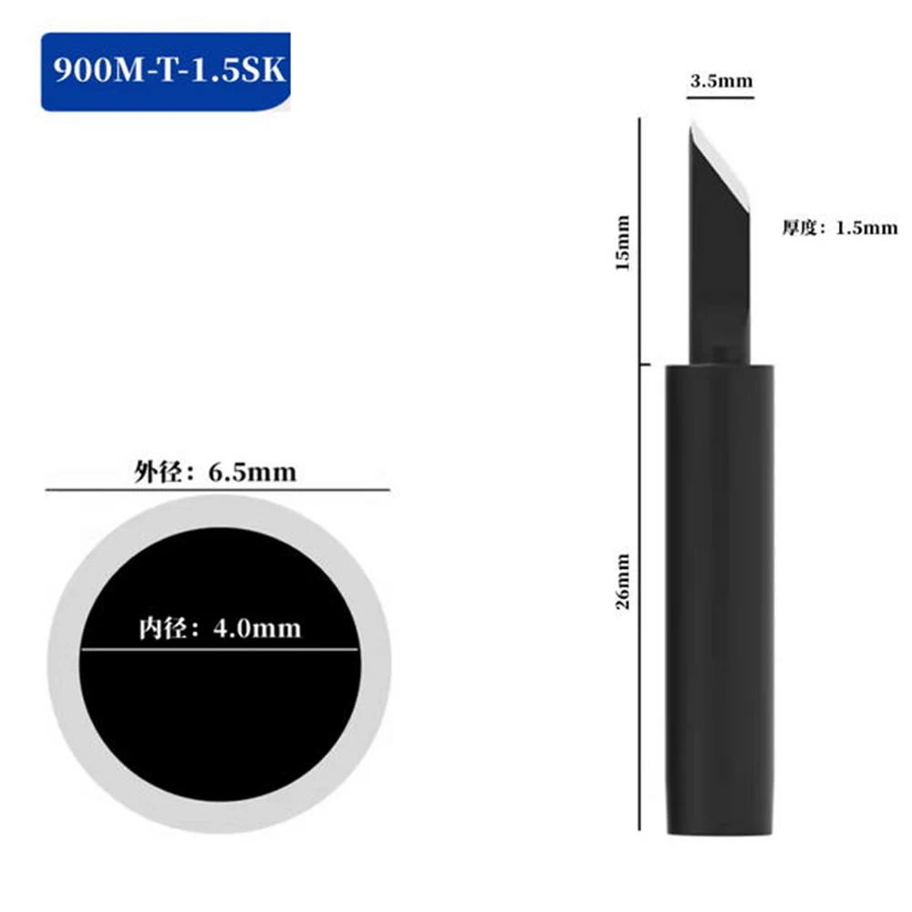 900M-T Series Soldering Iron Tips Black Solder Tip Welding Head Solder Iron Bits for 936 937 BGA Soldering Rework Tools
