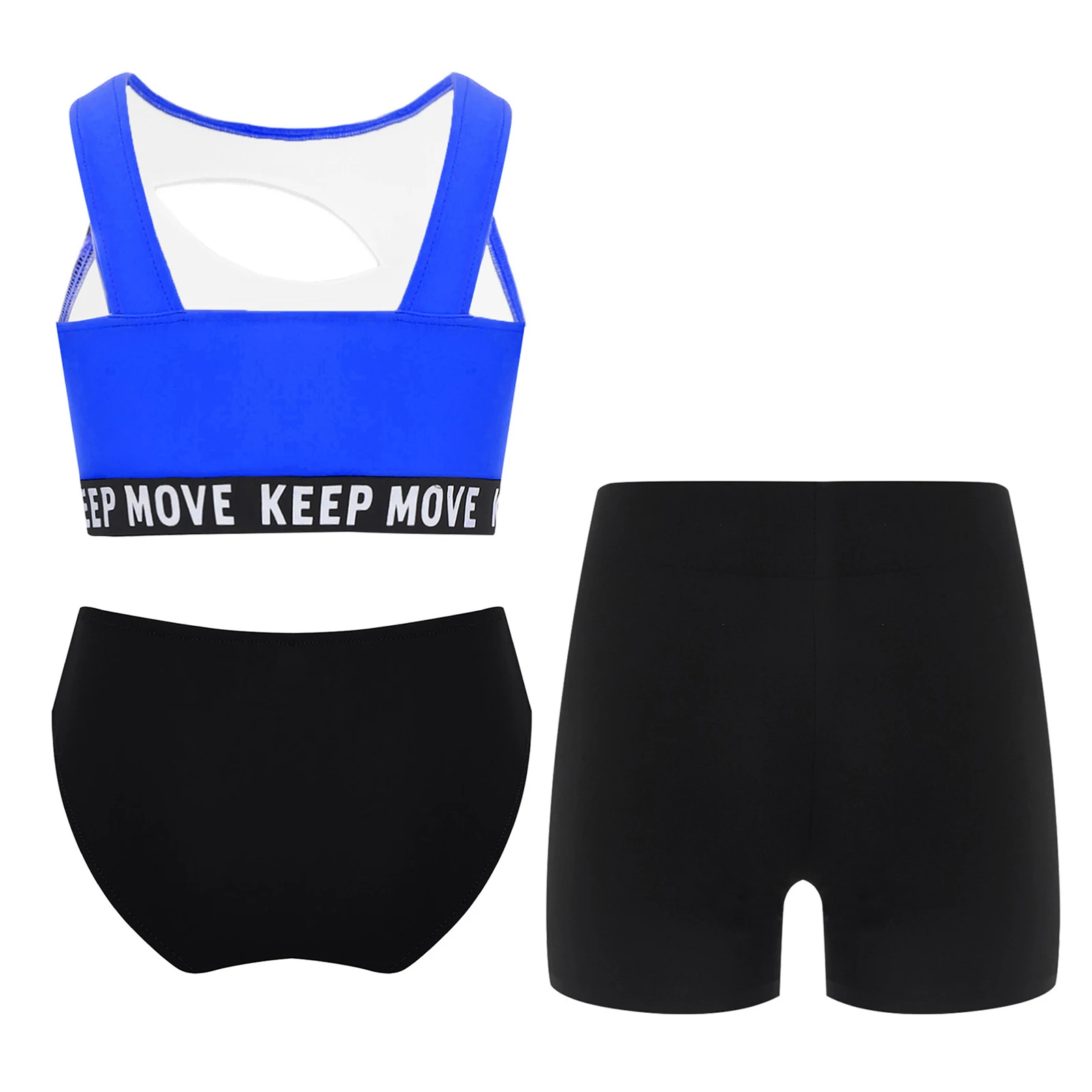 Kinder Mädchen Sommer Bade bekleidung setzt ärmellose bedruckte Bikini Crop Top mit elastischen Taille Slips und Shorts Mädchen Meerjungfrau Badeanzüge