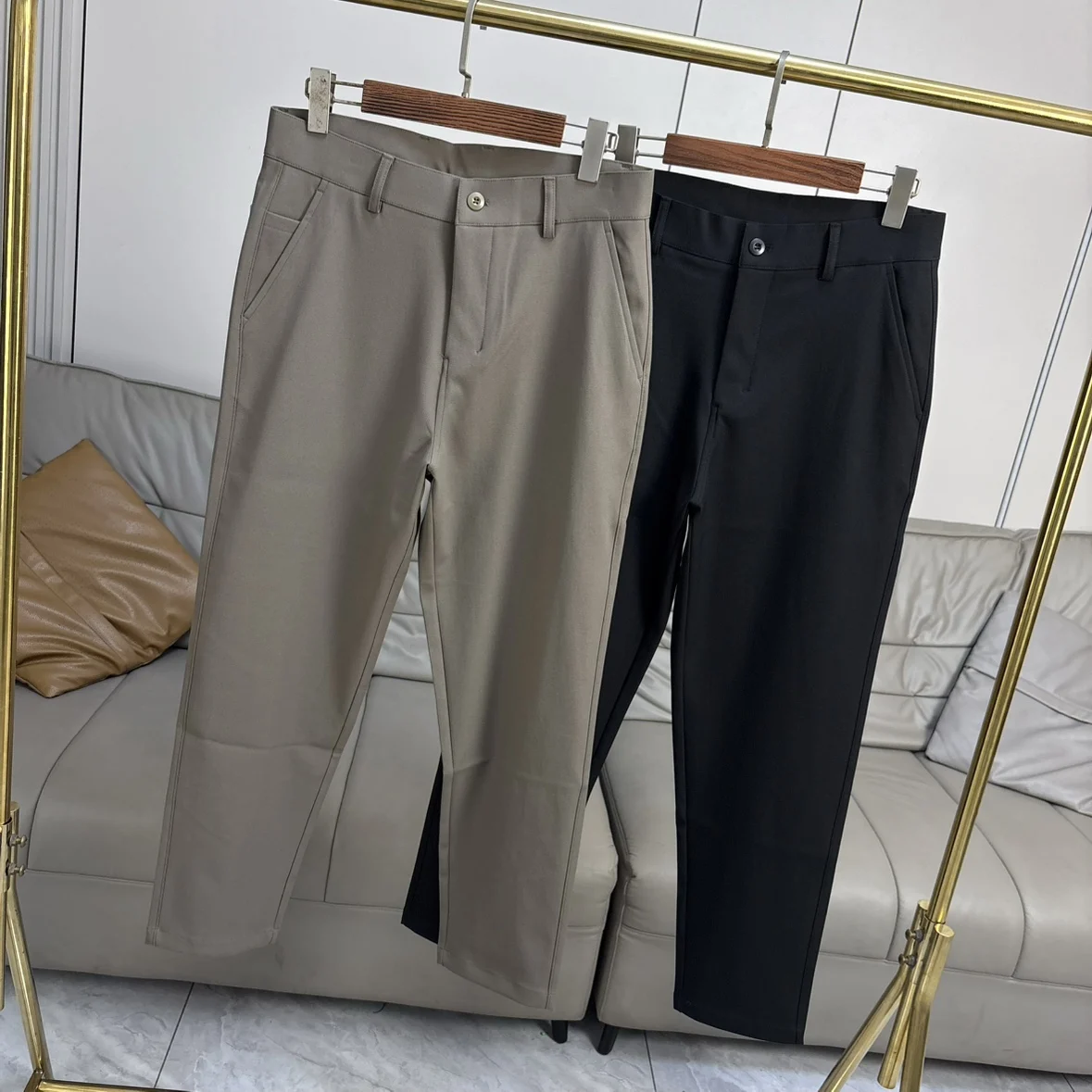 

Мужские повседневные брюки Busin Commute, однотонные, с драпировкой, 3D-эффект, из полиэфирного волокна, приятные для кожи, дышащие, прямого кроя