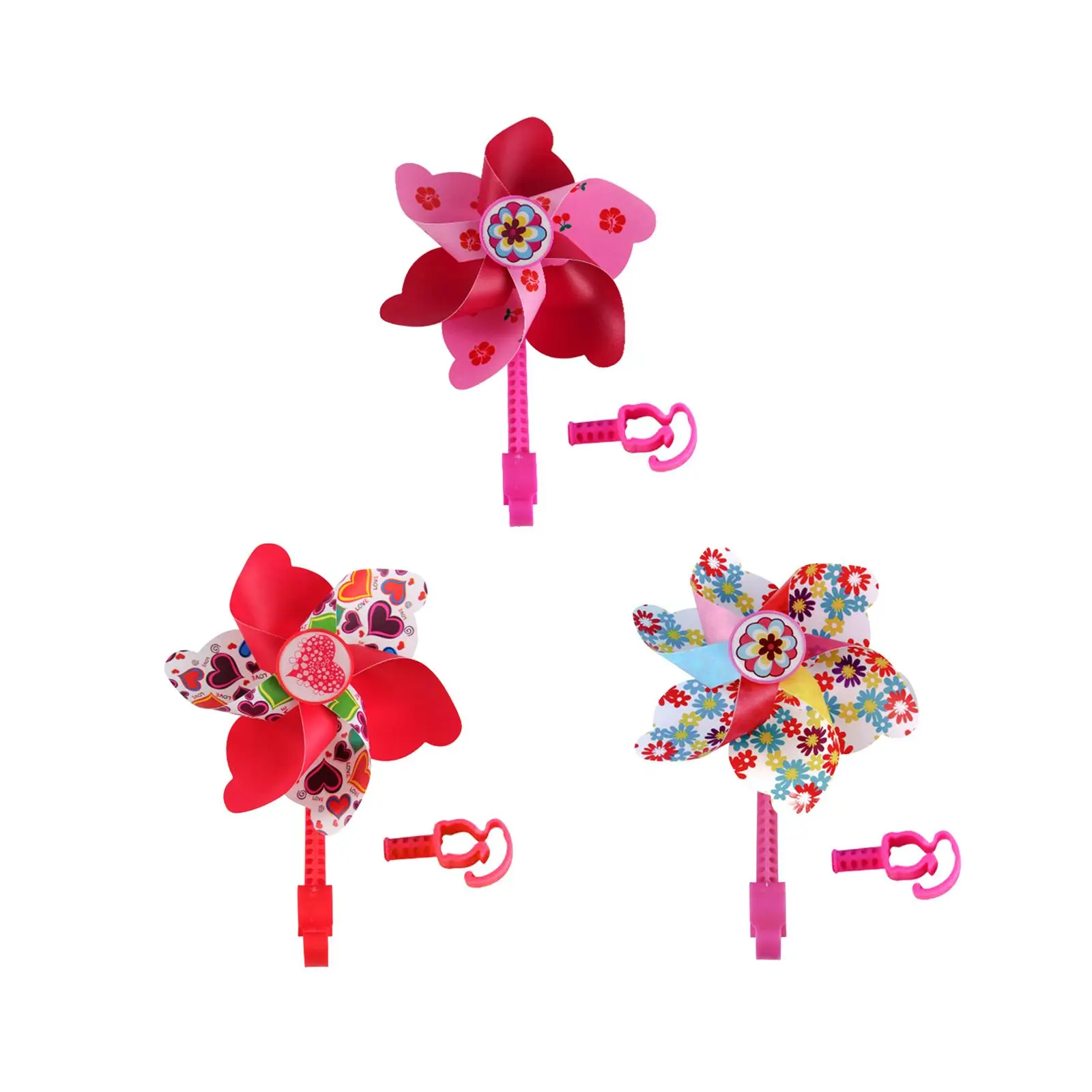 Children Bicycle Handlebar Windmill,Flower Pinwheel Cute Lightweight Bike Handlebar Pinwheel for Kids Bike Pushchair Tricycle