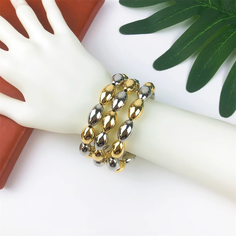 

Jewelry4you Hot Sale Fashion Twocolor Gold Plated Bracelet Women Party Italian 3pcs/set Bracelet Accessories Free Shipping