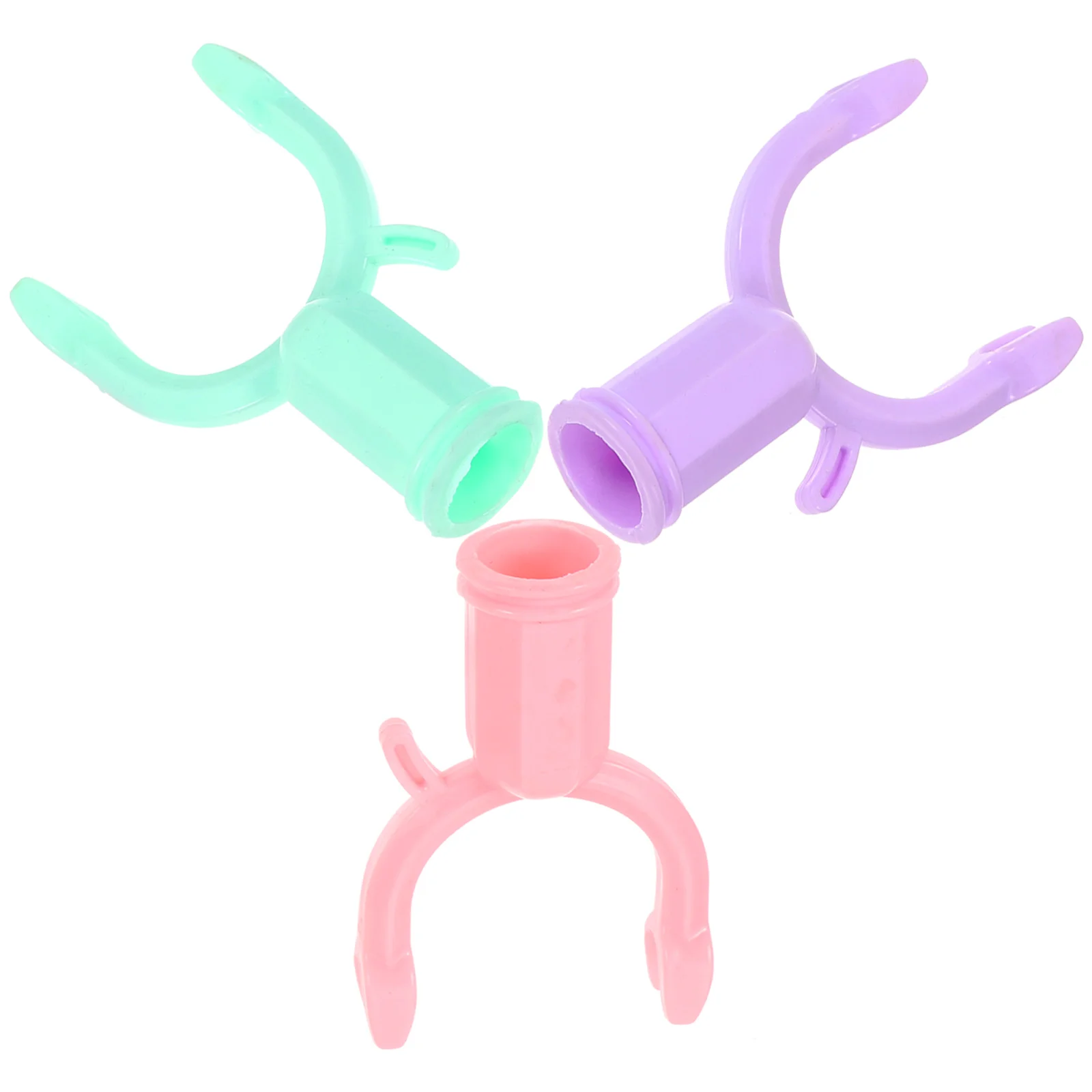 

3pcs Clothes Rod Fork Replacement Heads Purple Drying Hooks Balcony Accessories Plastic Material Outdoor Durability