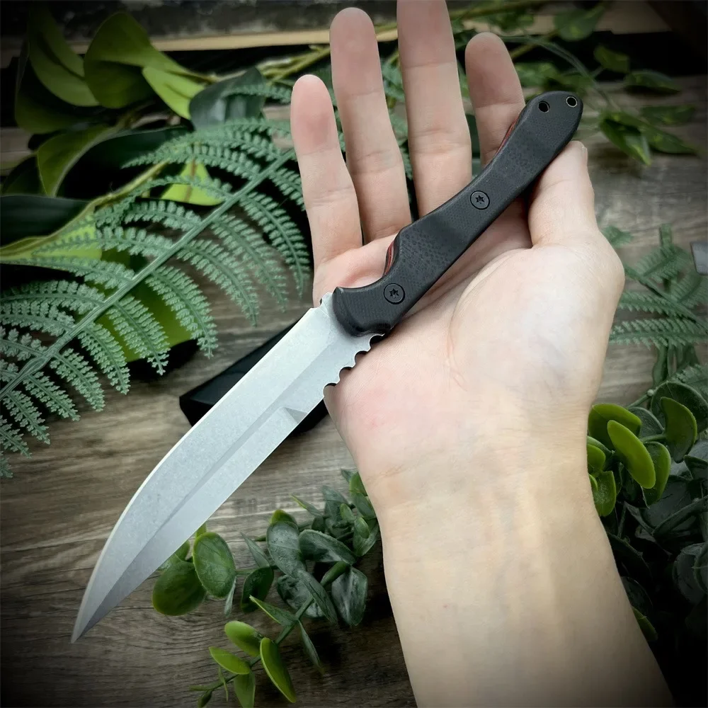 

Heavy Duty G10 Handle Outdoor Knife D2 Blade for Hiking, Fishing and Survival Gear Non-Slip Design Camping Essentials