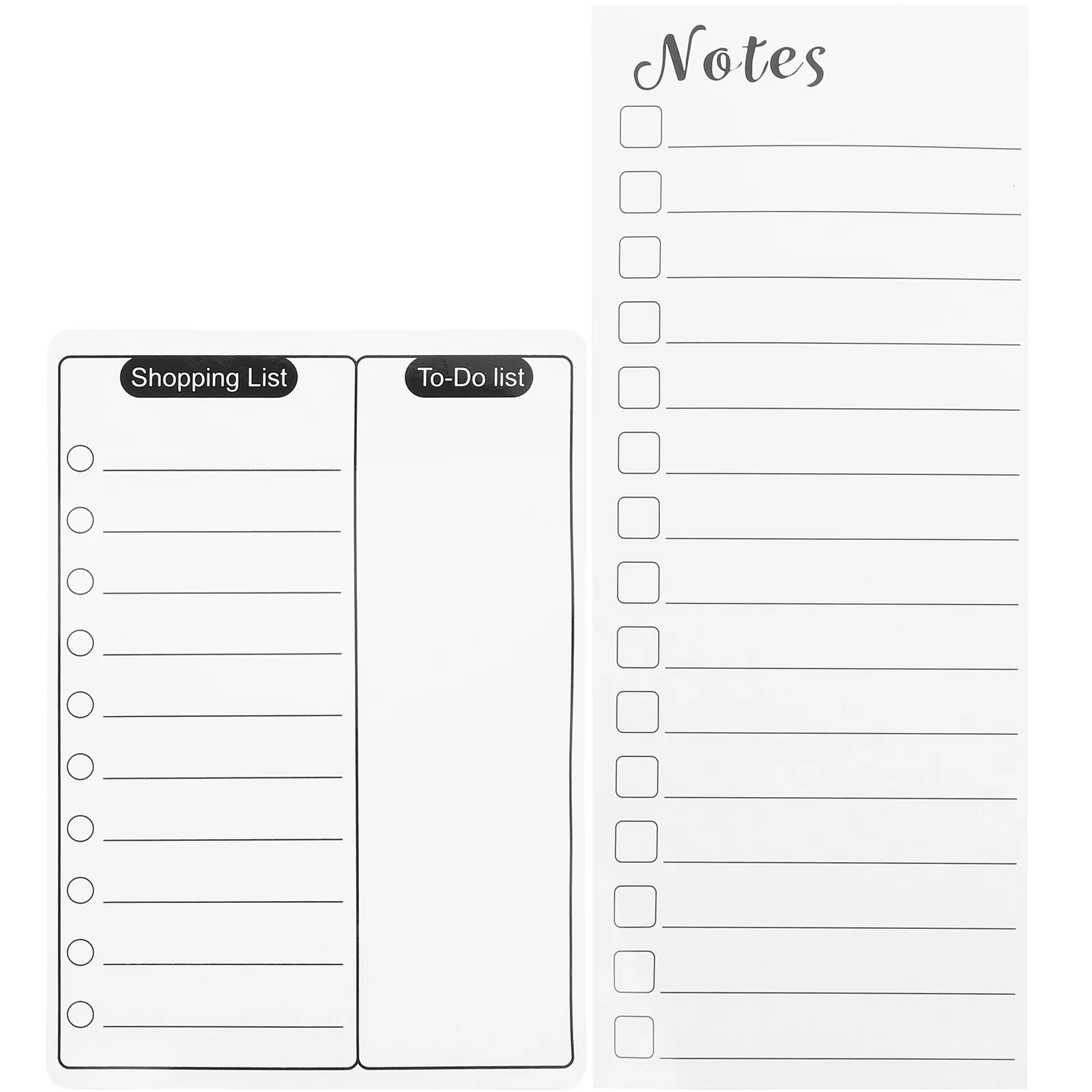 

2 Pcs Refrigerator Magnetic Blackboard Child Writing Pad White Boards Erase Film Fridge Planner Rewritable