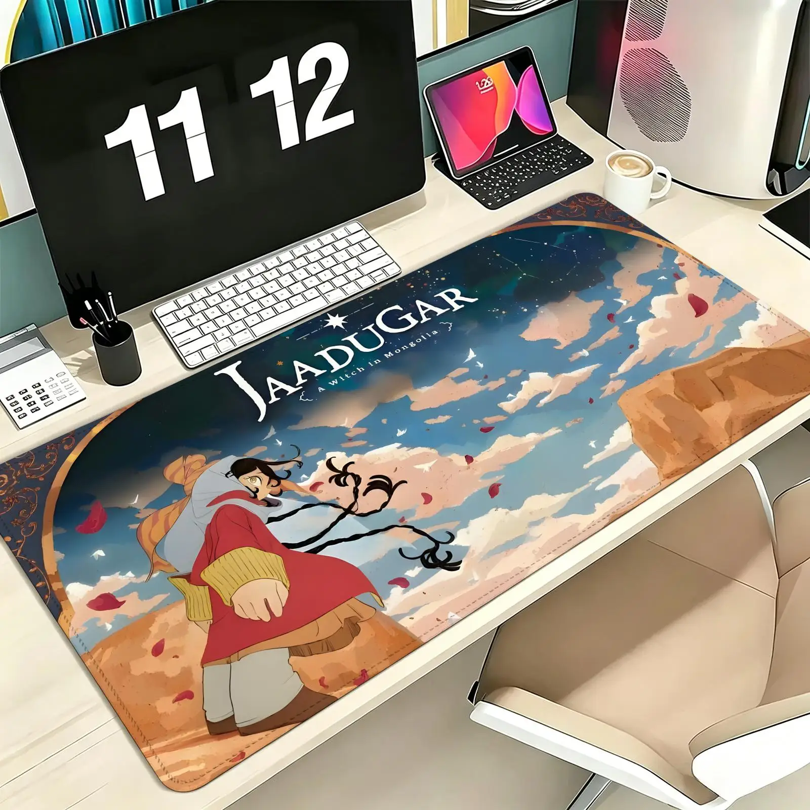 A Witch's Life in Mongol Pro E-Sports Gaming Mousepad Extra Large Non-Slip Stitched Edge Keyboard Laptop Desk Mat For PC Gamer