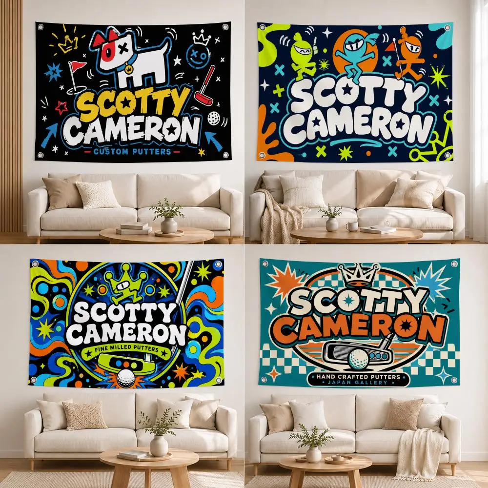 Golf Brand Scotty Cameron Flags Home Yard Garden Wall Hanging Flag Indoor Outdoor Banner Decor for Patio Backdrop Art