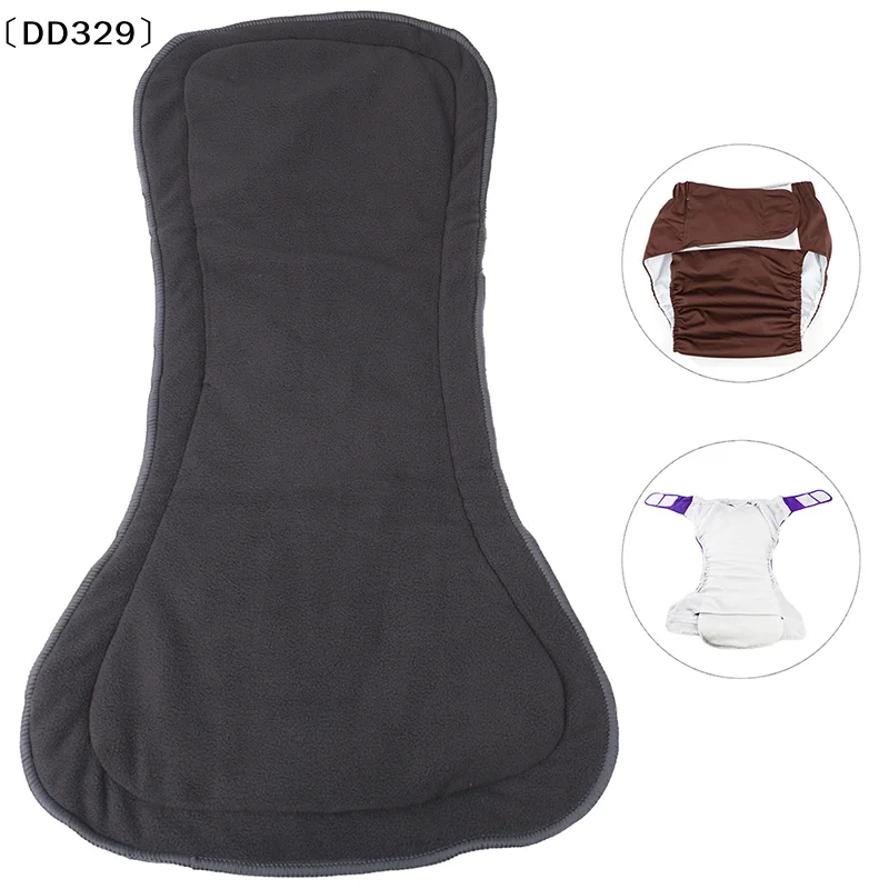 

〔DD329〕1Pcs Adult Bamboo Charcoal Cloth Diaper Insert Pad Reusable Liner Nappy Liner 4 Layer