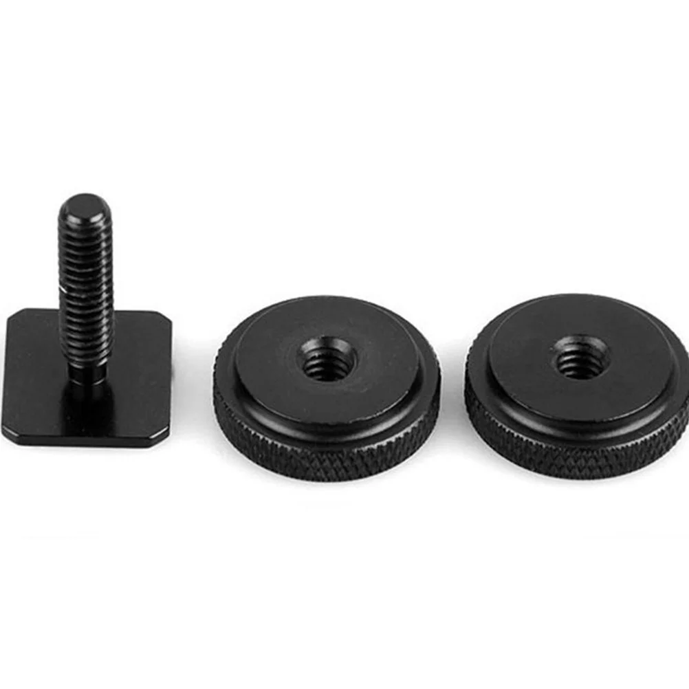 

4 pcs 1/4 Inch Camera Hot Shoe Mount Adapter Double Screw Tripod Flash Mount Dslr Rig Supply Photography Lighting Support