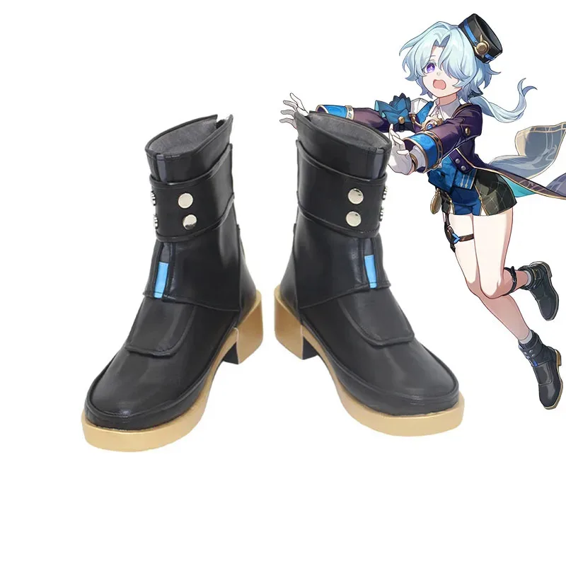 qq78Request7Honkai Star Rail Misha Gra Cosplay Buty Botki Skórzane PU Dla Kobiet Dziewczyn Halloween Karnawał Impreza Role Play Cu