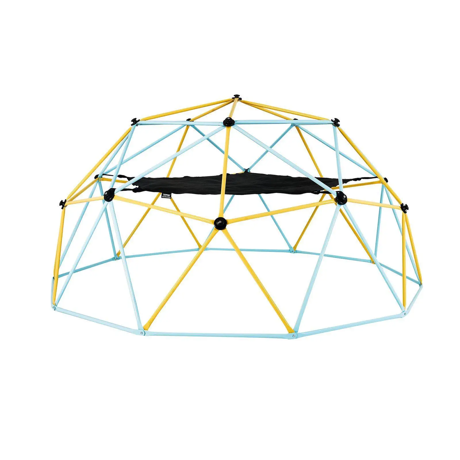 

Geometric 10FT Dome Climbing Frame with Dual Swing and Cushioned Hammock, Supports Up to 750lb, Durable Outdoor Kids Playset