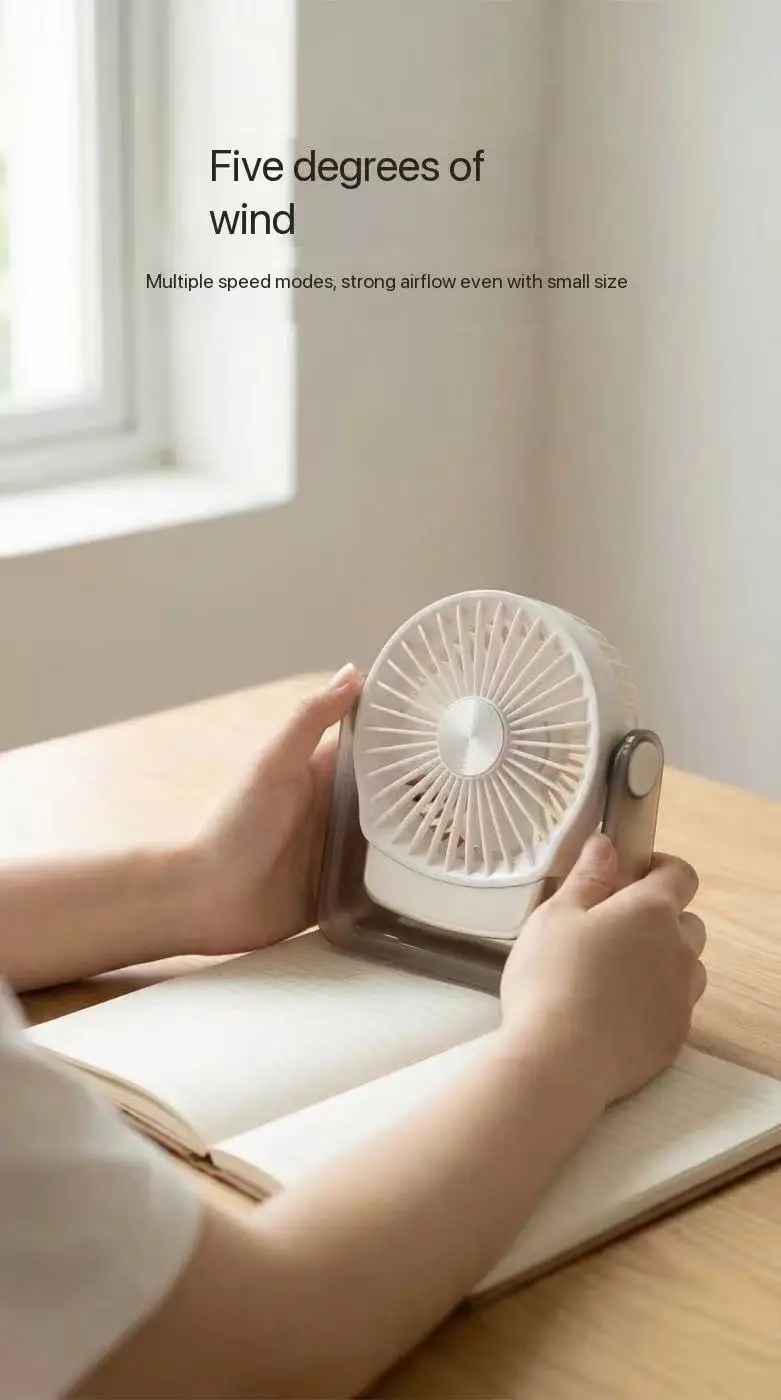 MEET SUN 500mAh Desktop Leiser Mini-Ventilator Handlicher Kühlventilator Make-up Nachbearbeitungswerkzeug Sommer-Essential Persönlicher Lüfter – Detail 10