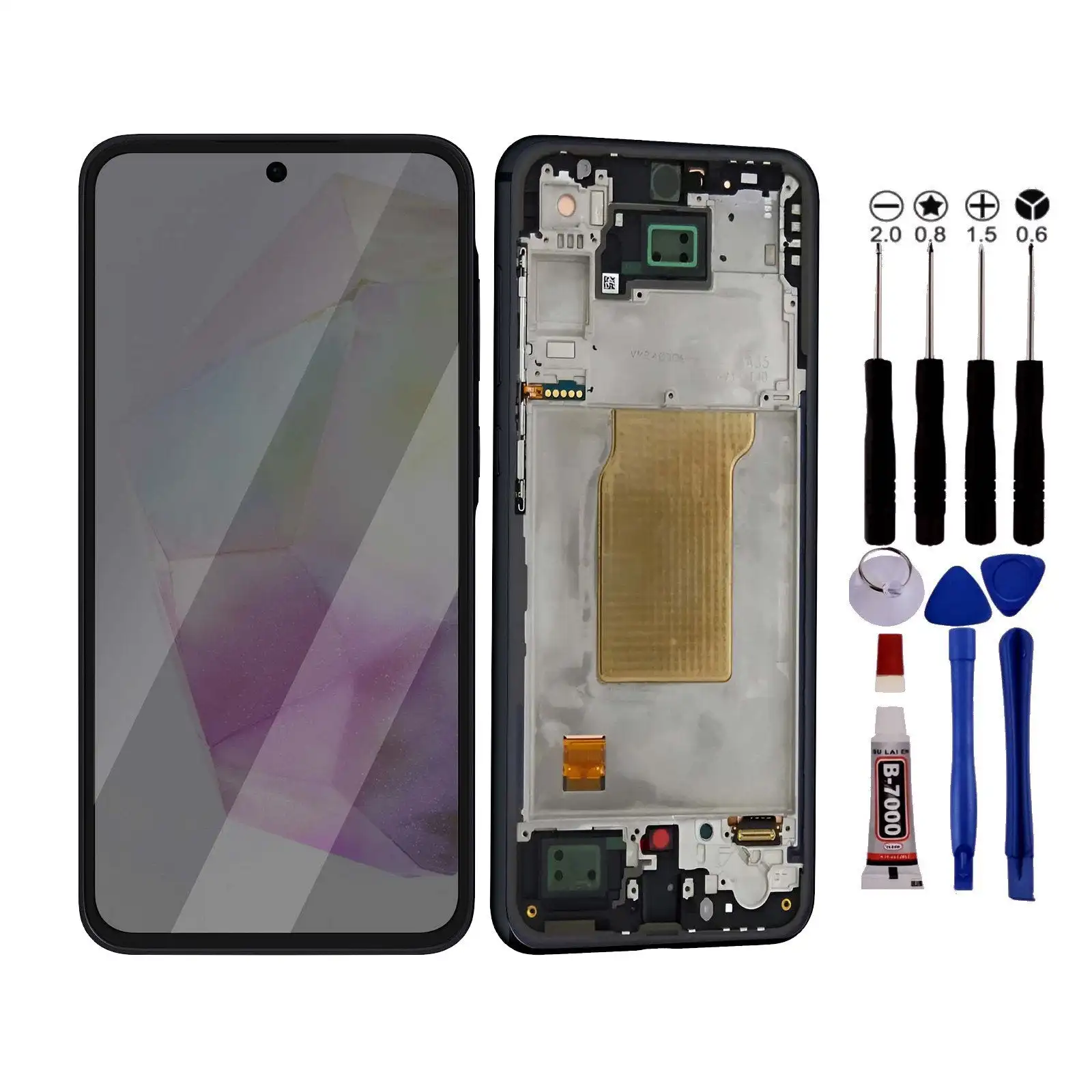 Ecran Pour Samsung A35 A356 LCD +Chassis Noir +Outils +Adhésif