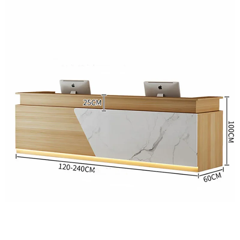 Nordic Beauty Reception Desk Modern Display Luxury Salon Reception Desk Vintage Office Trendy Bancone Commercial Furniture