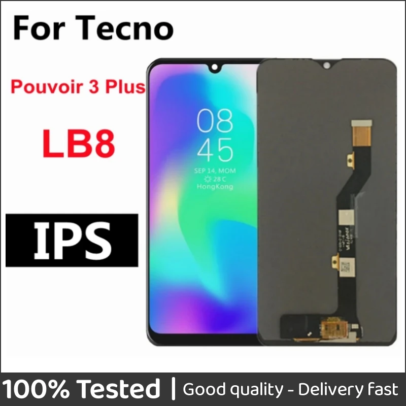 

6.35 inch For Tecno Pouvoir 3 Plus LB8 LCD Display Touch Screen Digitizer Assembly LB8A For Tecno Pouvoir 3 Plus