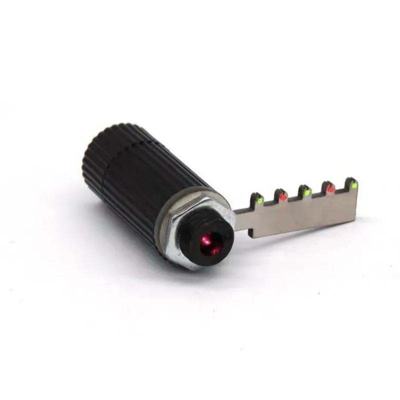 1pcs Slingshot Sight Accessory Laser Infrared Stainless Steel Six-link Mechanical Sight LED Light Fiber Optic Sight Point