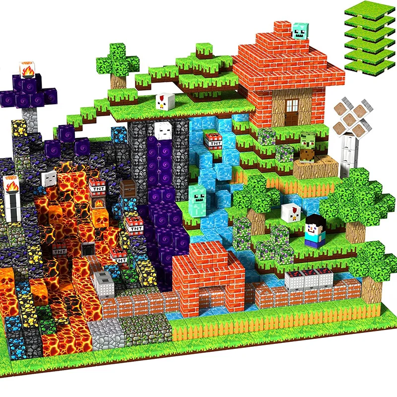 25-200 مكعبات بناء مغناطيسية، مجموعة ألعاب تعليمية حسية جذعية مبتكرة، ألعاب للشباب في الهواء الطلق