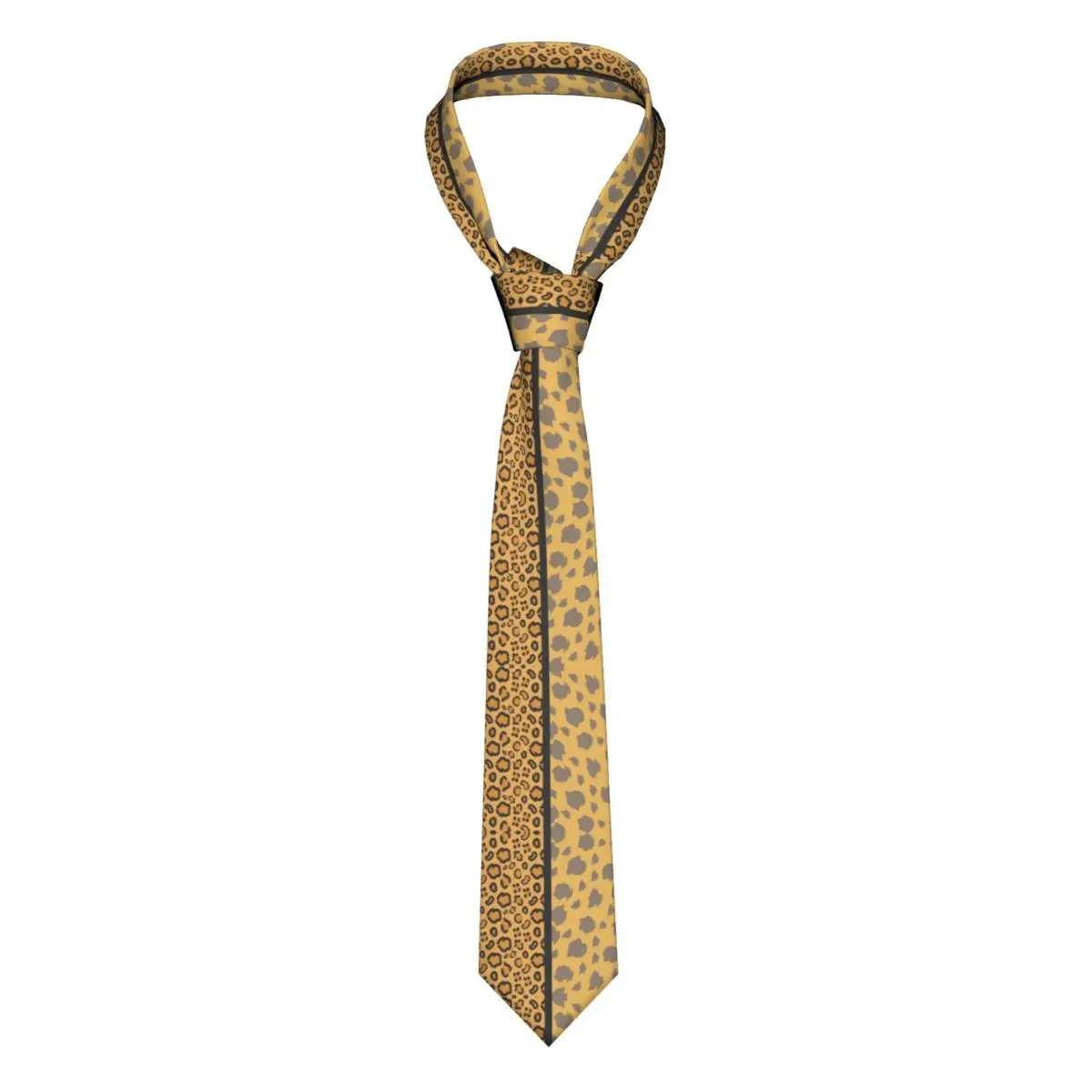 

Custom Leopard And Cheetah Ties Men Formal Silk Cute Animal Skin Neckties for Business